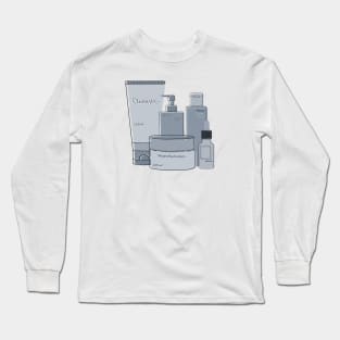 Skincare Essentials (Powder Blue Theme) Long Sleeve T-Shirt